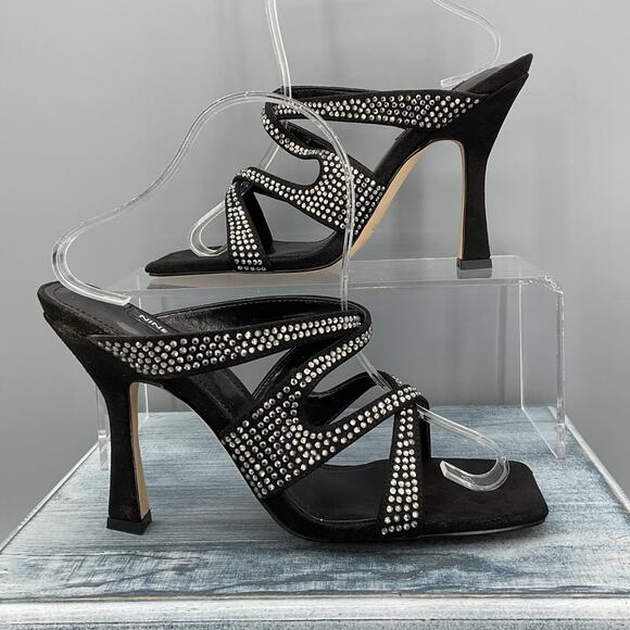 NEW Nine West Adyson2 Rhinestones Slip on Pumps Black Size 8M - Picture 1 of 10